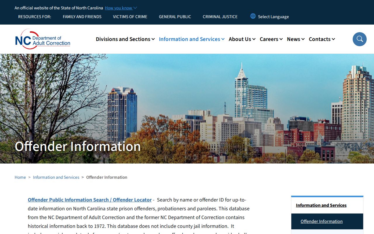 Hertford County criminal supervision record search options