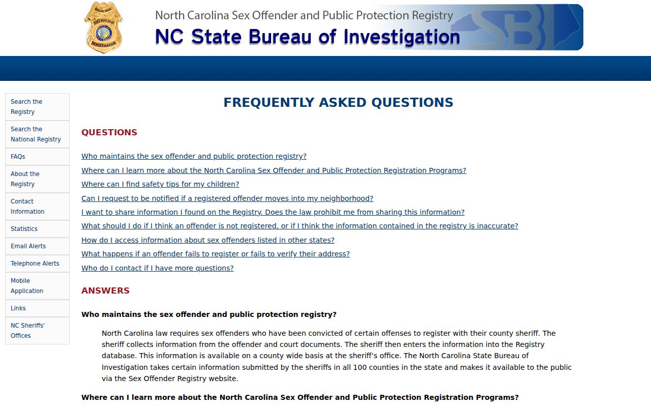 Hertford County sex offender registry accuracy and lawful use information