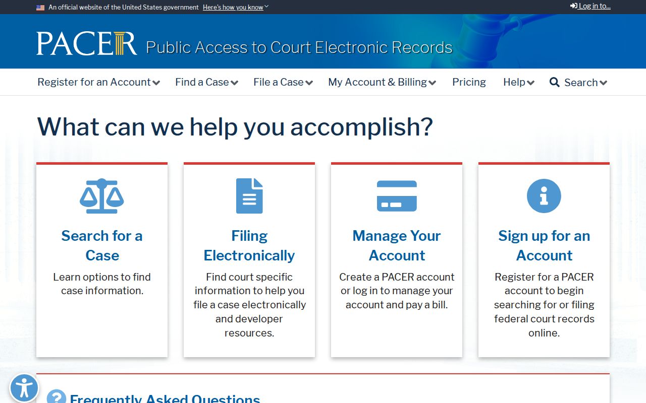 Winton criminal record search through the federal PACER case portal